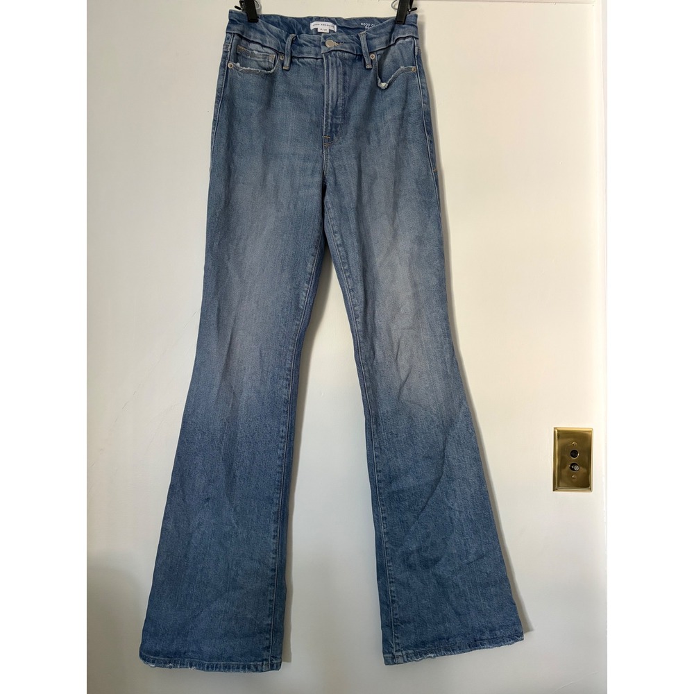 Good American Classic Bootcut High Rise Denim Jeans Medium Wash Size 4/27 - Picture 3 of 15